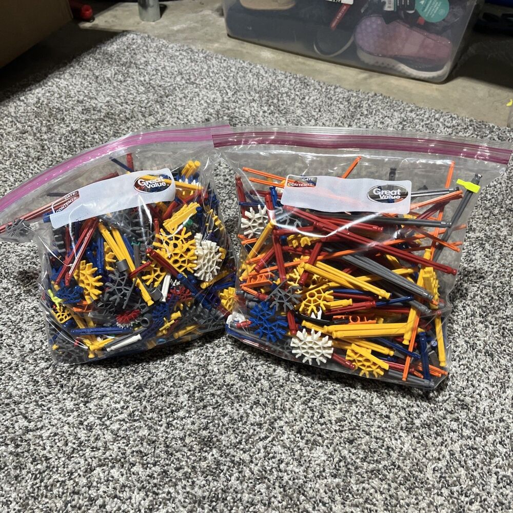Knex Bulk Lot 3lb 4oz - Replacement Part Lot - K'nex Connectors Rods Misc
